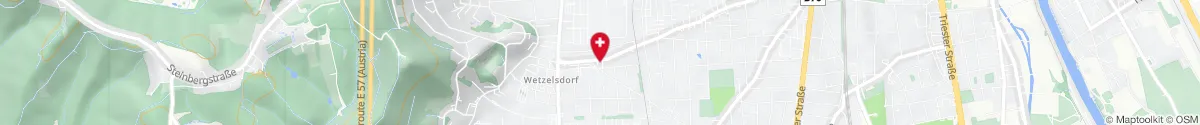 Kartendarstellung des Standorts für Peter-Rosegger-Apotheke in 8052 Graz-Wetzelsdorf